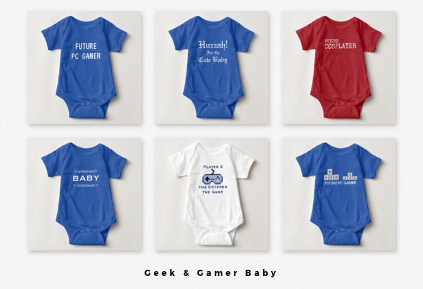 Geek Gamer Baby Onesies Clothes