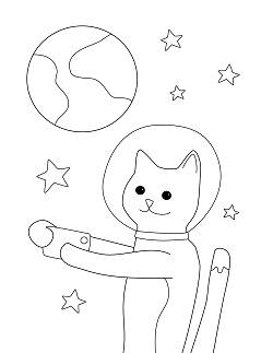 Cats in Space: A Coloring Book for Kids - Julie Wenzel Author