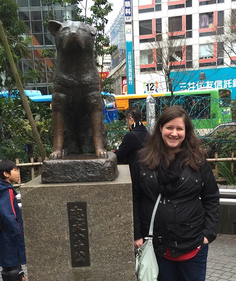 julie wenzel author shibuya japan hachi statue