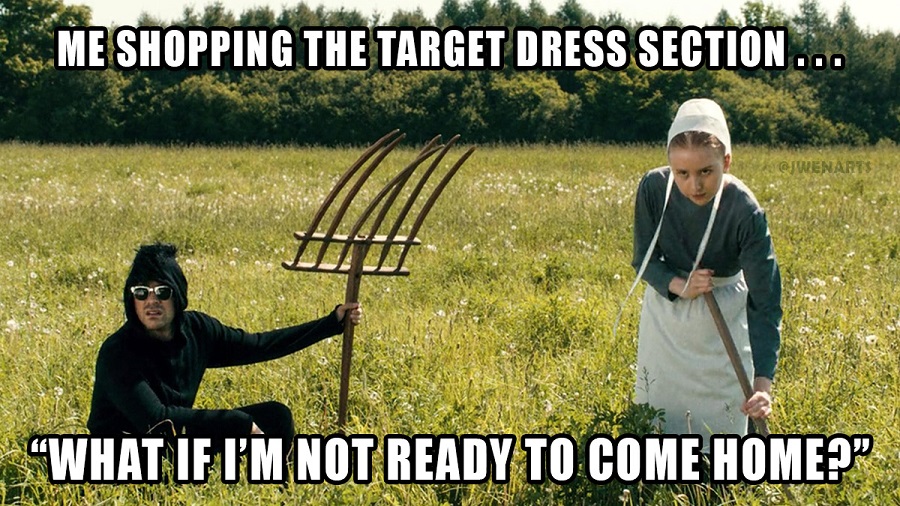 Schitt's Creek Amish Target Dress Meme